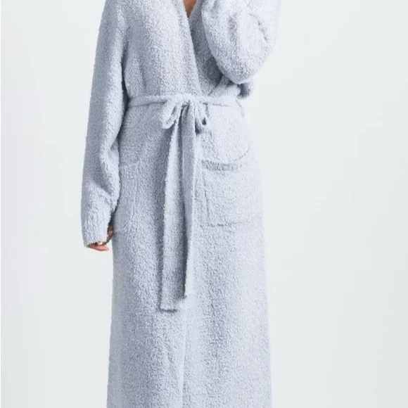 SKIMS Cozy Knit Robe - Zen Blue NWT - Picture 5 of 7